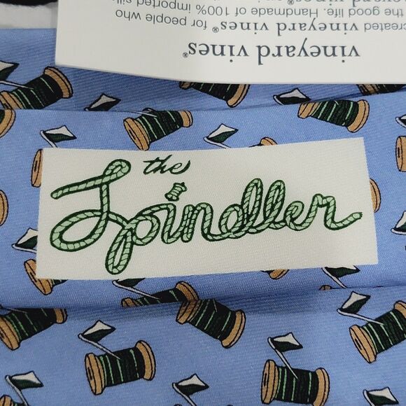 Vineyard Vines 100% Silk Tie Sewing Thread Spool The Spindler Custom Collection - Picture 11 of 11